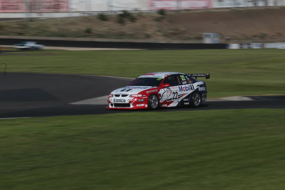 V8 Commodore race car on circuit